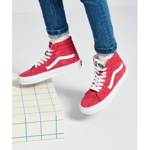 Image de Vans Baskets montantes suède rose et blanche sk8-hi - 37 - Taille 37