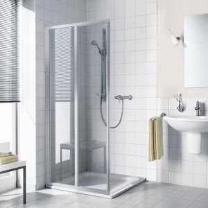 Kermi Ibiza 2000 Porte coulissante, avec élément fixe, pour accès d'angle, I2ED2075181AK, I2ED2