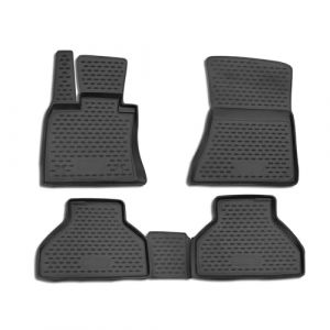 Omac 3D Tapis de sol pour BMW X5 E70 2006-2013 en caoutchouc Noir