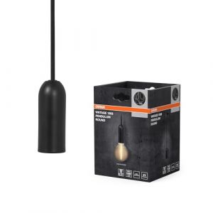 Osram Suspension Vintage 1906 ROUND E27, noire, max. 25 W (LED 15 W), culot E27, rosace ronde, suspension d'intérieur, à combiner avec des lampes 1906, à combiner avec des lampes intelligentes
