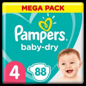 Pampers Baby-Dry Taille 4, 88 Couches