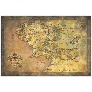 Grupo erik Poster le seigneur des anneaux carte de la terre du milieu