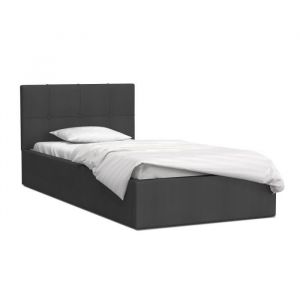 Lit coffre rino 120 x 200 cm - Sommier inclus Gris foncé