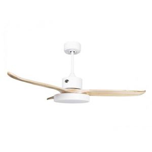 Image de Kl fan Ventilateur de plafond dc blanc avec pales en abs 122cm et l ière pour 25m2 Blanc