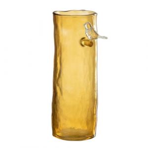 Vase Haut Design "Oiseau" 27cm Ocre