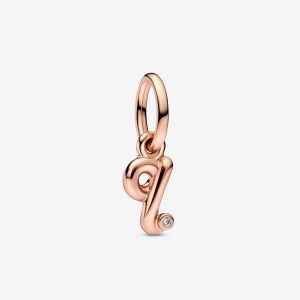 Pandora Charm Pendant Alphabet Lettre q Manuscrite