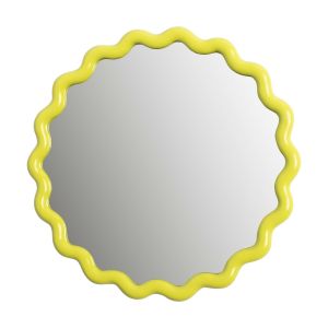 Miroir rond zigzag jaune - &Klevering
