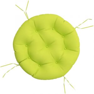 VidaXL Coussin Rond, Galette de Chaise Antid&eacute;rapante, Coussin Rembourr&eacute;, D&eacute;coration Jardin Terrasse Patio Ext&eacute;rieur, Vert Vif &Oslash; 60 x11 cm Tissu Oxford