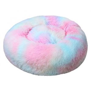 Rngcpto Lit De Panier Coussin Pour Chat Et Chien,Lit De Animaux Rond En Peluche Douce Et Confortable Panier Pour Chat Chien 40cm A