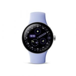 Google Pixel Watch 4 41 mm 4G Argent Poli avec bracelet sport fluoroélastomère Iris