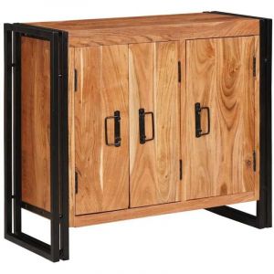 VidaXL Buffet avec portes Marron Bois d'acacia massif et m&eacute;tal