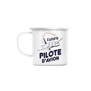 Mug En Métal Emaillé Future Pilote D'avion Métier De Rêve Ciel Neuf