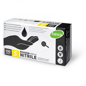 Matfer Boite de 100 gants noirs nitrile taille S