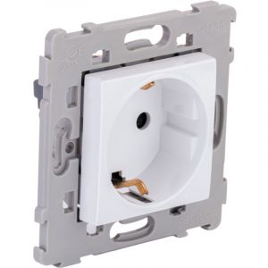 Zenitech Prise Schuko encastrée - Blanc - Kalya