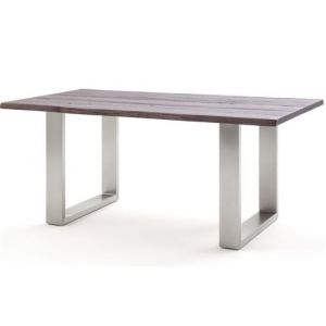 Image de Pegane Table à manger / table diner en chêne massif teinte vieilli - L.240 x H.77 x P.100 cm -