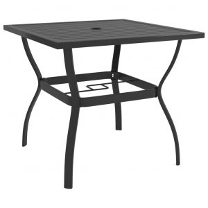 VidaXL Table de jardin Anthracite 81,5x81,5x72 cm Acier