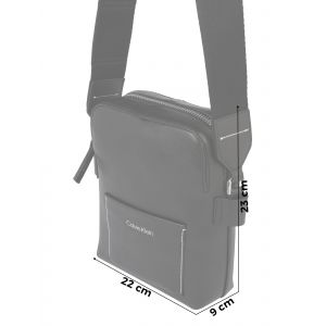 Calvin Klein Sac à bandoulière plat Noir