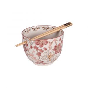 Table passion Bol avec baguettes 13 cm multicolore en grès