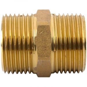 Monmobilierdesign Mamelon laiton égal mâle mâle à visser Ø 3/8" - lot de 5