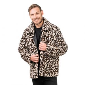 Ruedelafete Veste imprimée Léopard Homme taille XXL