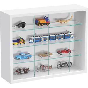 Vitrine debout vitrine murale suspendue - portes coulissantes - 50 x 40 x 13 cm