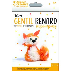 Graine Créative Kit Pompon - Renard - 10 x 7 cm