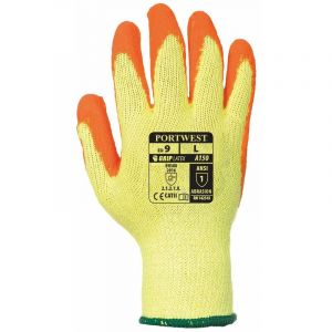 Image de Portwest Gants tricoté enduit Latex Fortis A150 Jaune / Orange 8