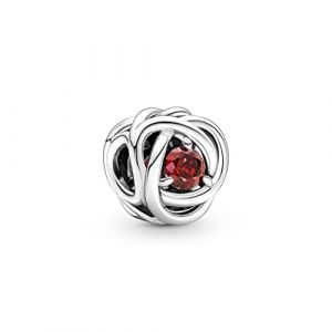 Image de Pandora Pierre de naissance de juillet véritable cercle d'éternité en argent sterling avec cristal 790065C01, taille unique, Argent sterling, Zircone cubique