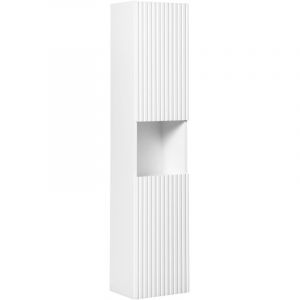 Meuble colonne de salle de bain &agrave; suspendre NOVA blanc 30 X 140 cm
