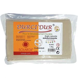 Image de Solargil Argile naturelle a modeler pate plus blanche - Pain de 1.5kg