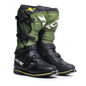 TCX Bottes cross Boots X-BLAST - BLACK GREEN YELLOW 2023
