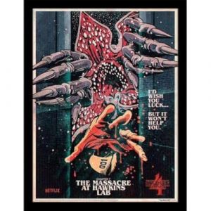 Pyramid International STRANGER THINGS S4 - Massacre Lab Hawkin - Impression encadrée 30x40cm Cadre - 215323