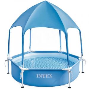 Intex Piscine ronde avec parasol Canopy Metal Frame 28209