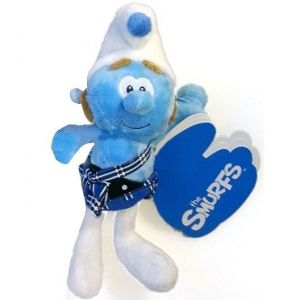 Peluche schtroumpf ecossais 23 cm - doudou - enfant - peluche licence