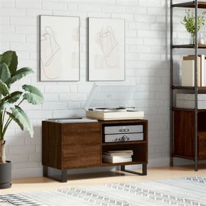VidaXL Armoire à disques chêne marron 85x38x48 cm bois d'ingénierie