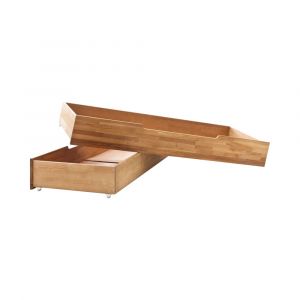Lot de deux tiroirs en bois massif pour lit en 180 x 200 cm