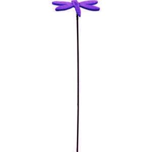 Ruedelafete Lot de 6 papillons feutrine/libellules sur tige, déco de table, Violet