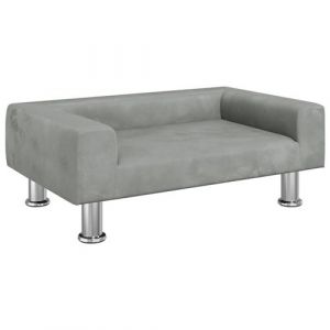 VidaXL Canapé pour enfants gris clair 70x45x26,5 cm velours