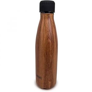 Nerthus FIH 516 Thermos Double paroi pour friandises et Chaudes Design Bois d'acier Inoxydable 500 ML sans BPA, 18/8