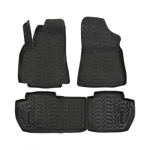 TAPIS DE SOL EN CAOUTCHOUC 3D EXCLUSIVE COMPATIBLE AVEC RENAULT KANGOO 2008 - 2021 4pcs