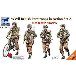 Bronco Models CB35177 - Maquette WWII British paratroops In Action Set A