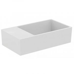 Ideal Standard Lave-mains EXTRA 450x250x150mm blanc sans trou pour robinet, avec trop-plein, étagère à gauche