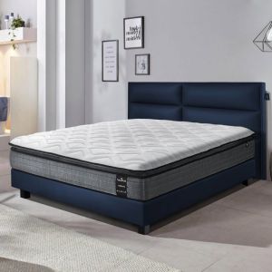 Matelas Nirvana 180x200 by Sampur - Épaisseur 26 cm - Mémoire de Forme - Ressorts Ensachés - Latex Naturel - Surmatelas Intégré