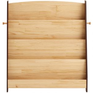 Sobuy KMB32-N Biblioth&egrave;que pour enfants, jouets, biblioth&egrave;que, 4 niveaux, avec 2 crochets, &eacute;tag&egrave;re &agrave; livres, meuble de rangement, chambre, bureau, salon, nature, 91 x 30 x 89 cm