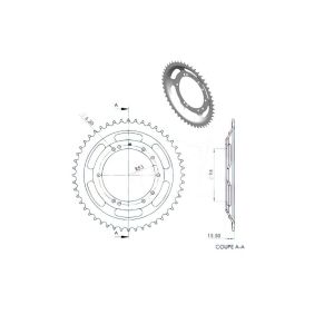 Wacox Couronne cyclo 20 adapt. 103 bts tole 50dts (d94) 10 trous
