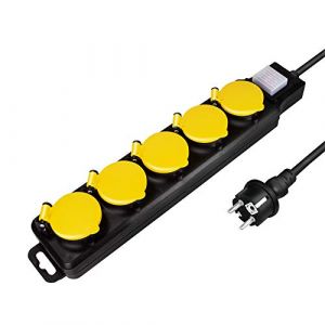 Logilink Bloc multiprise pour l'extérieur quintuple Noir