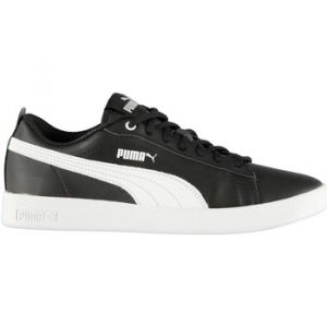 Puma Chaussures Smash Baskets Basses En Cuir De Sport Femmes Noir - Taille 37,38,39,40,40 1/2,38 1/2