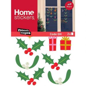 Draeger Sticker fenêtre branches houx et gui