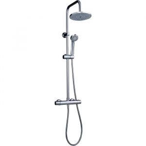 Essebagno TARGET COLONNE DE DOUCHE THERMOSTATIQUE CHROME Colonne de douche chrom&eacute;eTube rond hauteur 980mm
