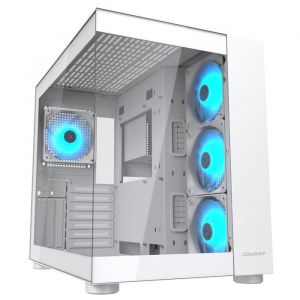 Cougar Boitier gaming Gaming - FV150RGB - Blanc - Mini-ITX Micro-ATX et ATX - GPU 400 mm - ARGB - Jusqu’à neuf ventilateurs